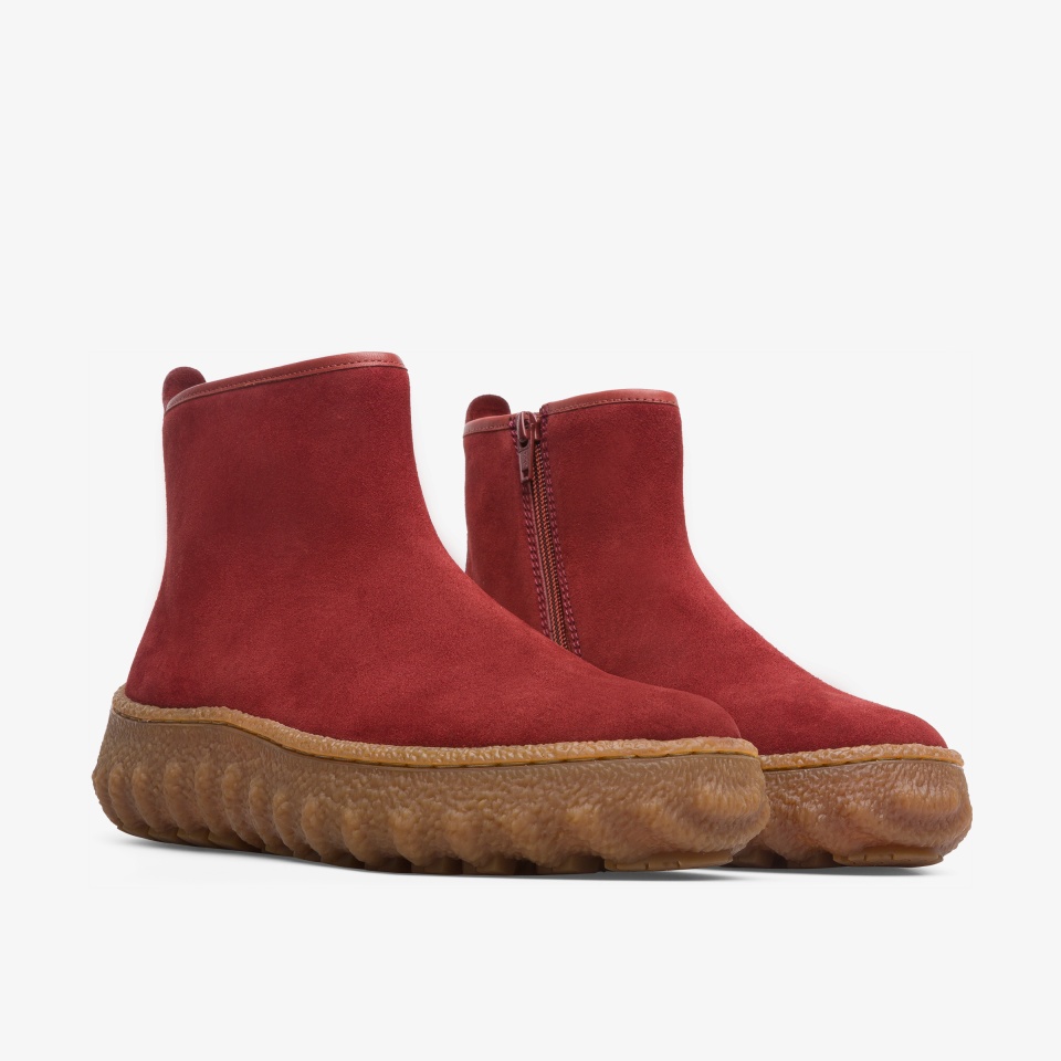 Camper Ground Red - Camper Women's Ankle Boots ||0431-EOKID||